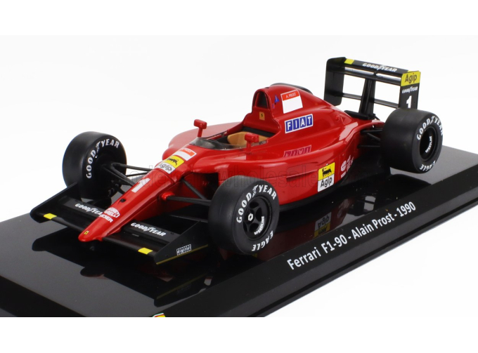 FERRARI F1 F1-90 №1 Season (1990) Alain Prost - Con Vetrina - With Showcase, Red Black