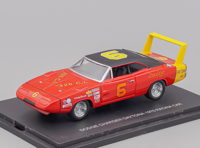 DODGE Charger Daytona (1970) Racing Car, red / black / yellow