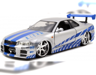 NISSAN Brian's Skyline Gt-r (1999) - Fast & Furious Ii (2003), Silver Blue