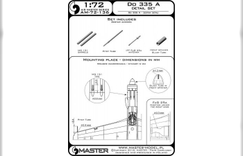 Набор вооружения, антенна FuG25a и ПВД для самолета Do 335 A