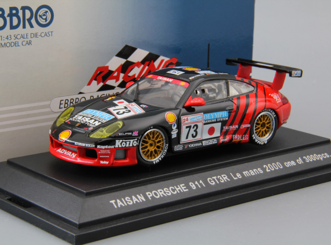 PORSCHE 911 GT3R Le Mans #73 (2000), black / red