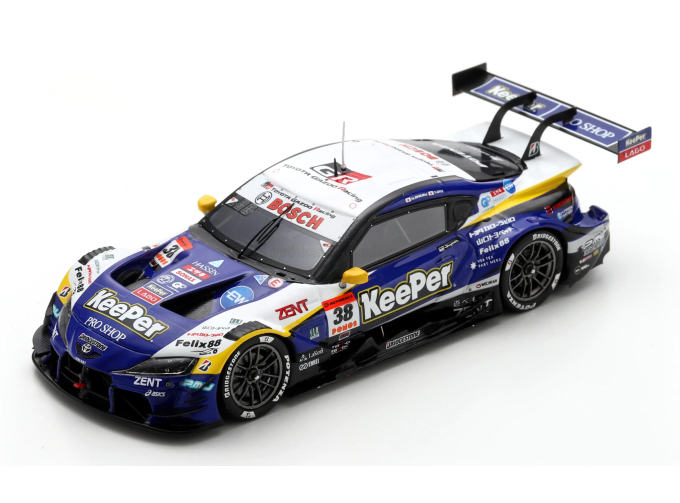 TOYOTA Supra Gr Team Keeper Cerumo №38 Gt500 Class Super Gt (2025) Hiroaki Ishiura - Toshiki Oyu, Blue Black White