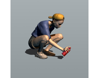 Фигура Граффити 8 (масштаб 1:24), окрашенная