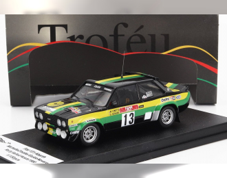 FIAT 131 Abarth (night Version) №13 Rally Valle D'aosta (1980) M.Cinotto - G.Novaro, Black Yellow Green