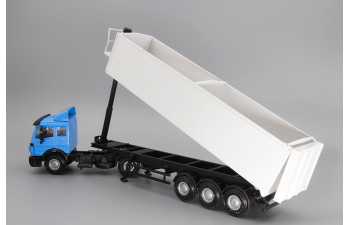 MERCEDES-BENZ 2050 V8 SK Rear Tipper Semi Trailer, blue / grey