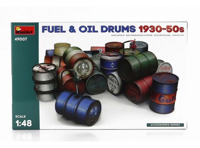 Сборная модель Наборы для диорам ACCESSORIES Fuel And Oil Drums 1930-50s