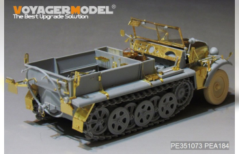 Фототравление Второй мировой войны немецкий Sd.Kfz.10 Asuf.B Half Track Ранняя версия