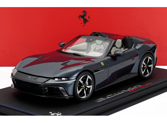FERRARI 12cilindri V12 830cv Spider Open (2024) - Con Vetrina - With Showcase, Blu Roma - Blue Met