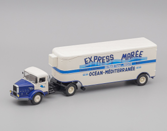 BERNARD 150mb Truck Semi-frigo Express Maree Transports (1951), cream / blue
