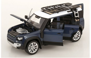 LAND ROVER Defender 110, blue metallic/ white