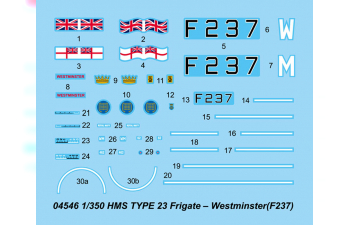 Сборная модель Британский фрегат Тип 23 HMS Westminster(F237)