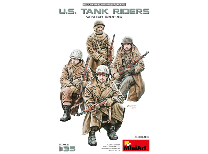 Сборная модель фигурки американские пехотинцы на танке / Usa Tank Riders Military Figures