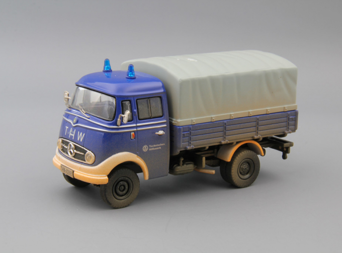 MERCEDES-BENZ L319 THW Pritschenwagen, blue / grey