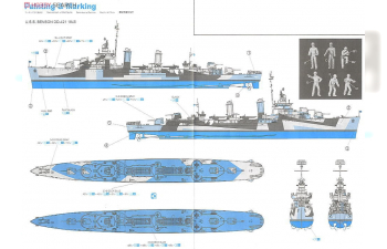 Сборная модель U.S.S. BENSON DD-421 BENSON CLASS DESTROYER 1945 (SMART KIT)