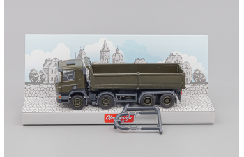 SCANIA P 8х4 самосвал с стальными бортами, хаки