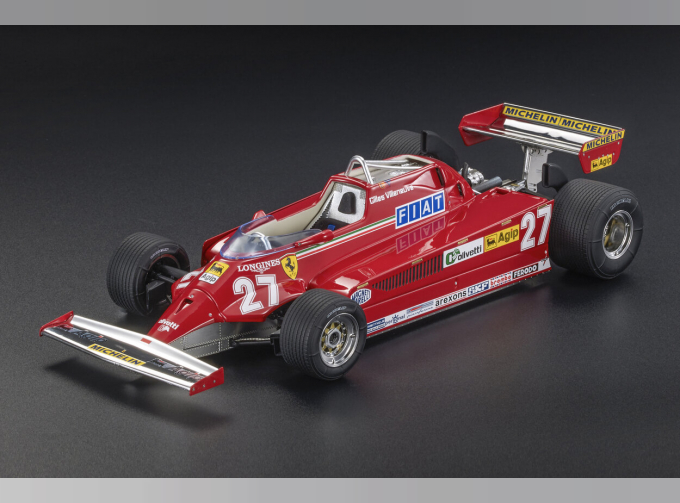 FERRARI F1 126ck №27 3rd Canada Gp (1981) Gilles Villeneuve - Apribile - With Openings - Dettaglio Motore - Engine Detail, Red Silver