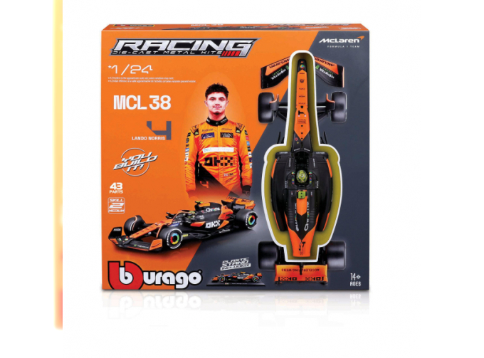 Сбпрная модель McLaren MCL38 №4 Winner Miami GP Formula 1 Lando Norris (2024)