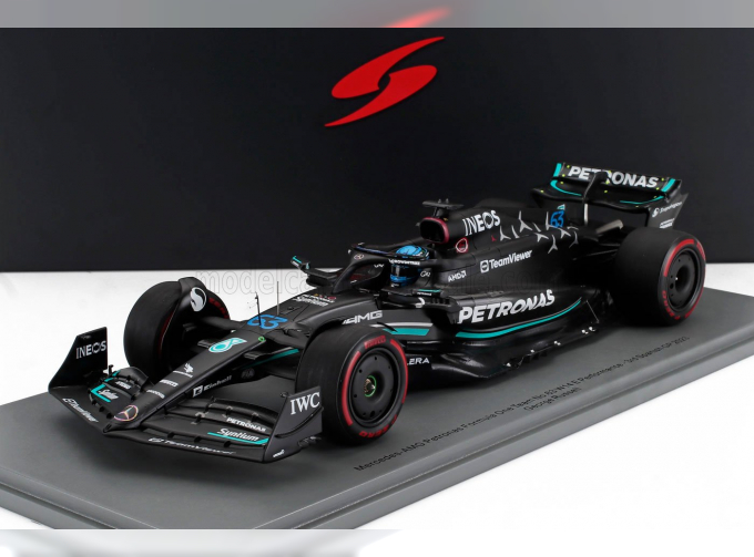 MERCEDES-BENZ-AMG F1 F1 W14 Team MERCEDES-AMG PETRONAS FORMULA ONE №63 3rd Spain GP George Russell (2023), matt black 