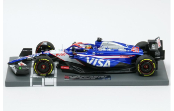RACING BULLS F1 Vcarb-01 Team Visa Cash App №40 Fp1 Japan Gp (2024) Ayumu Iwasa, Blue White