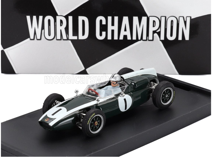COOPER F1 T53 №1 World Champion Winner British Gp (1960) Jack Brabham - With Driver Figure, Green