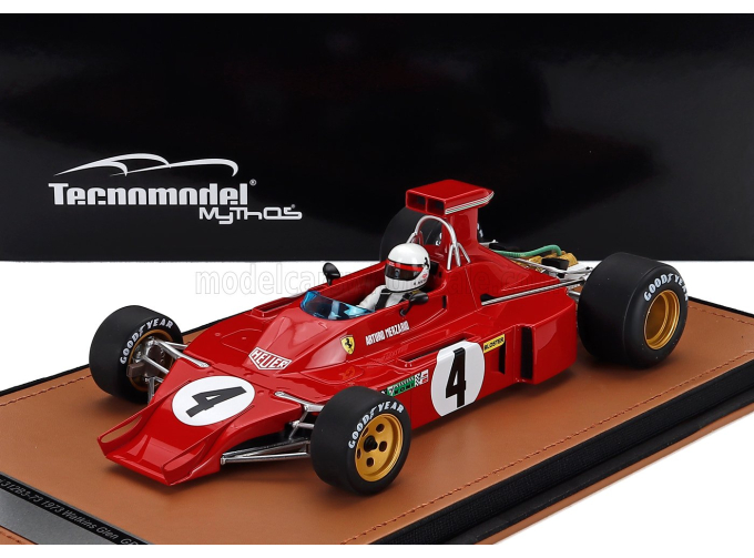 FERRARI F1 312 B3 N 4 Usa Watkins Glen Gp Arturo Merzario (with Pilot Figure) (1973) , Red