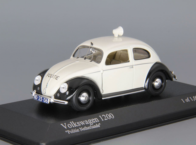 VOLKSWAGEN 1200 Export "Politie Netherlands" (1951), white / black