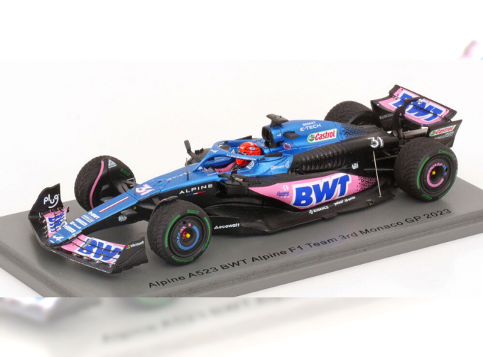 RENAULT F1 A523 Team Bwt Alpine N31 3rd Monaco Gp (2023) Esteban Ocon, Blue Pink