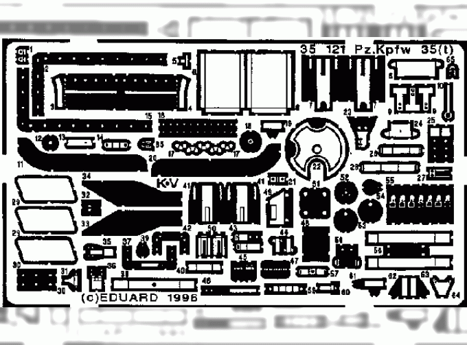 Фототравление Немецкий легкий танк Pz.35 (t)