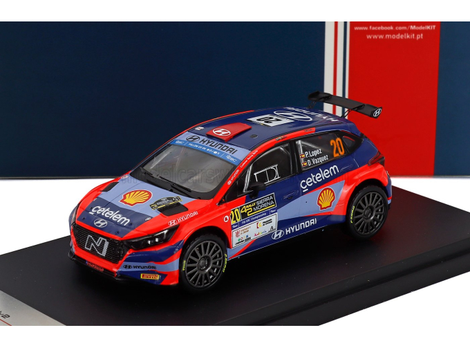 HYUNDAI I20 N Rally2 Team Hyundai Motor Espana N 20 Wrc Rally Sierra Morena (2025) Pepe Lopez - David Vazquez, 2 Tone Blu Red Fluo