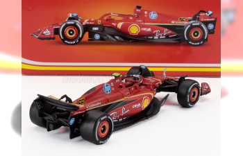 FERRARI F1 Sf-24 Team Scuderia Ferrari №55 4th Italy Monza Gp (2024) Carlos Sainz, Red White Black