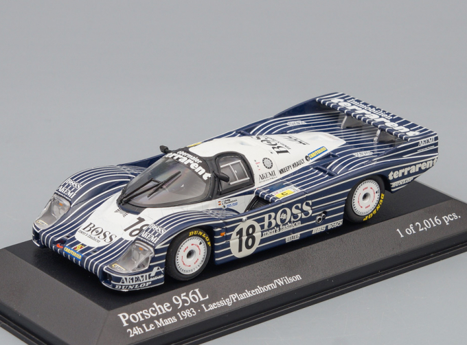 PORSCHE 956 BOSS N 18 24h LE MANS 1983 LAESSIG - PLANKENHORN - WILSON, blue / white