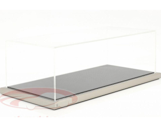 Бокс акриловый Dieppe Carbon с акрилово-металлическим основанием, черный / серебристый