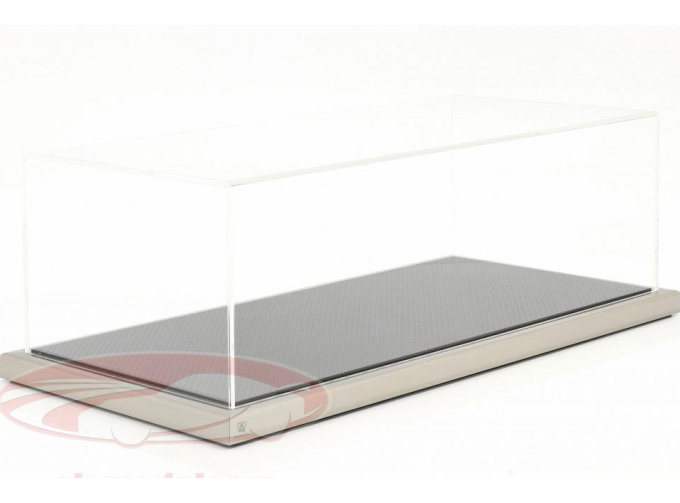 Бокс акриловый Dieppe Carbon с акрилово-металлическим основанием, черный / серебристый