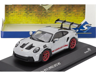 PORSCHE 911 (992) GT3 RS (2023), silver/red
