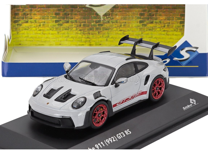 PORSCHE 911 (992) GT3 RS (2023), silver/red