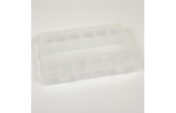 Прозрачный пластиковый ящик для хранения 26.5х17х4см
