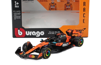 Набор из 12 моделей McLAREN F1 Mcl39 Team Mclaren №4 World Champion Season (2025) Lando Norris + №81 Oscar Piastri, Orange Black
