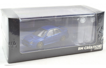 SUBARU Impreza WRX LHD (2001) with Extra Wheels, blue