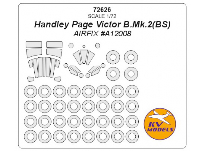 Маска окрасочная Handley Page Victor B.Mk.2(BS) - (AIRFIX #A12008) + wheels masks