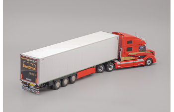 (Б/У) VOLVO VNL 730 (2010) with Trailer, red / white