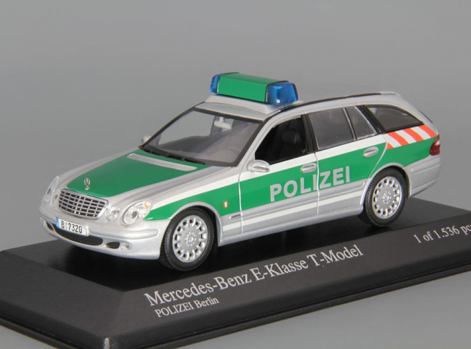 MERCEDES-BENZ E-Class T-modell Polizei Berlin W211 (S211), silver / green