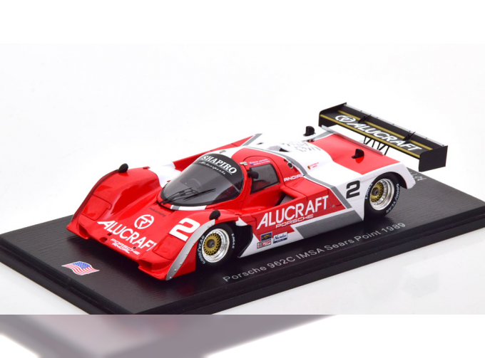 PORSCHE 962C 1989, red / white