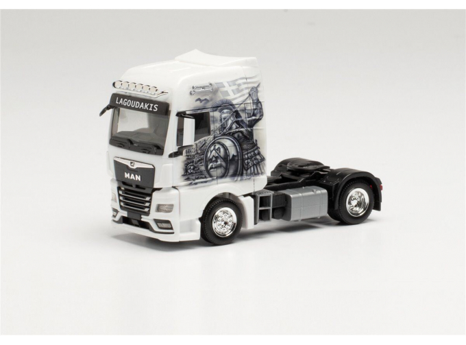 MAN TGX GX седельный тягач белый с граффити
