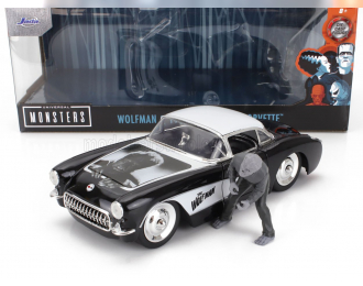 CHEVROLET Corvette With Wolfman Figure (1957), Black White