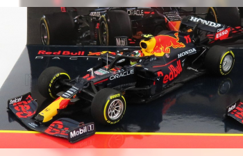 RED BULL Set F1 2x F1 Rb16b Honda Ra620h Team Aston Martin №33 Max Verstappen (2021) World Champion + №11 (2021) Sergio Perez, Matt Blue Yellow Red