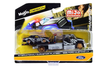 INTERNATIONAL Durastar Flatbed + FORD Mustang LX (1988)