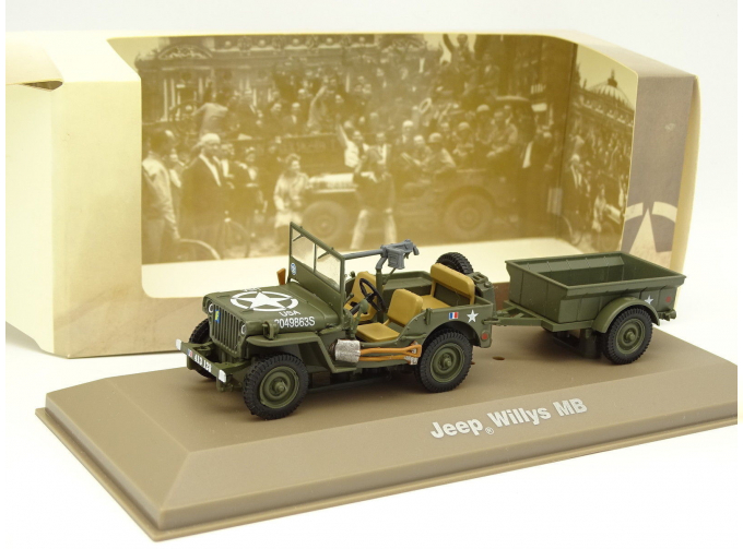 JEEP Willys MB + Remorque Bantam (1940), green