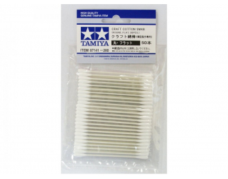 Ватные палочки (Круглые/Плоские 50 шт.) / Tamiya Craft Cotton Swab (Rd,F*50)