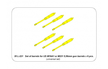 Set of barrels for US M16A1 or M231 5,56mm gun barrels x 6 pcs.