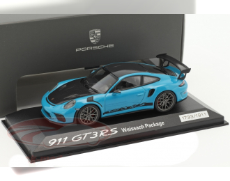 PORSCHE 911 (991 II) GT3 RS Weissach Package, miami blue / black